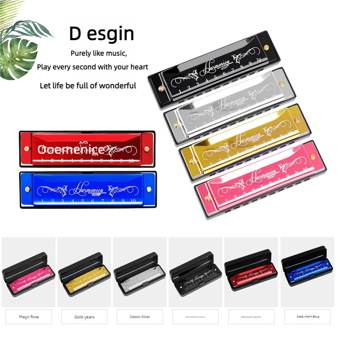IRIN C10 Pro Harmonica Education System C Key Harmonica Woodwind Instrument Suitable for Beginners Teaching Playing Mini Gift