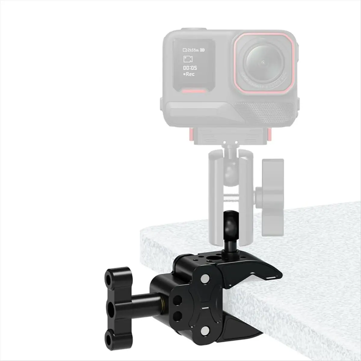 17mm Ball Head Universal Adjustment Photography Metal Crab Claw Multifunctional Strong Clamp Tripod Desktop Camera Stand