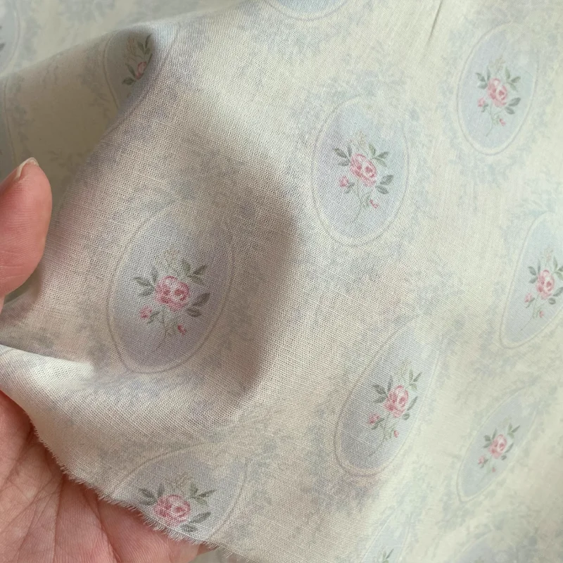 145 سنتيمتر * 50 سنتيمتر نسيج القطن رقيقة الزهور الصغيرة مناسبة للوسائد اليدوية فساتين ذاتية الصنع عقال الأقمشة #4