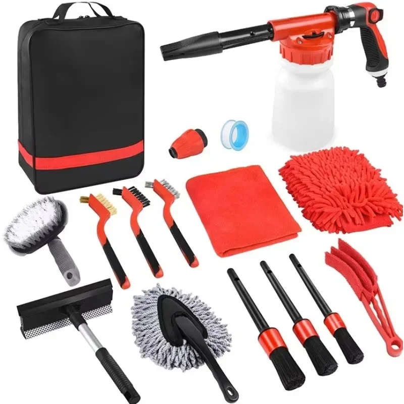 Wholesale Car Cleaning Set Portable Car Cleaning Set 14pcs Interior Car Cleaning Kit