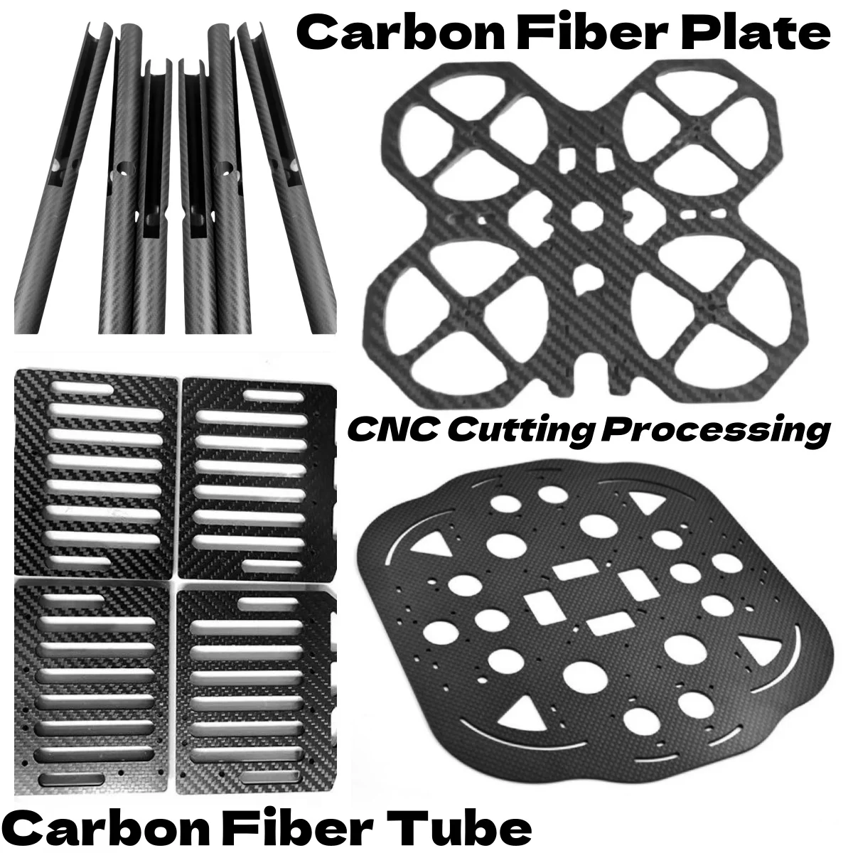 

0.2-20mm Carbon Fiber Plate Panel Sheet for RC Airplane Drone Parts Customized CNC Machining Glossy Twill Matte Plain