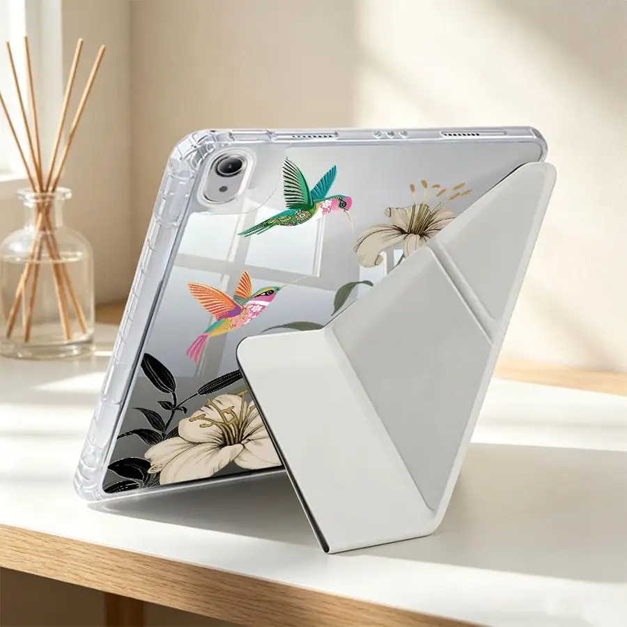 Hummingbirds Tablet Case For iPad Pro 13 2025 2026 12th 10th Gen Air 8 M2 M3 3 11th 9th Mini 7 6 5 With Pen Slot Cover