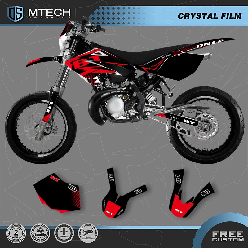 DSMTECH Graphics Decals Stickers Kits For BETA RR 50 2006 2007 2008 2009 2010 Motorcycle Backgrounds Number Custom 001
