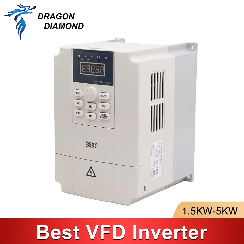 

Best Original 1.5-5.5KW VFD Frequency Converter Inverter 220V/380V For CNC Milling Machine Spindle Motor Speed Control