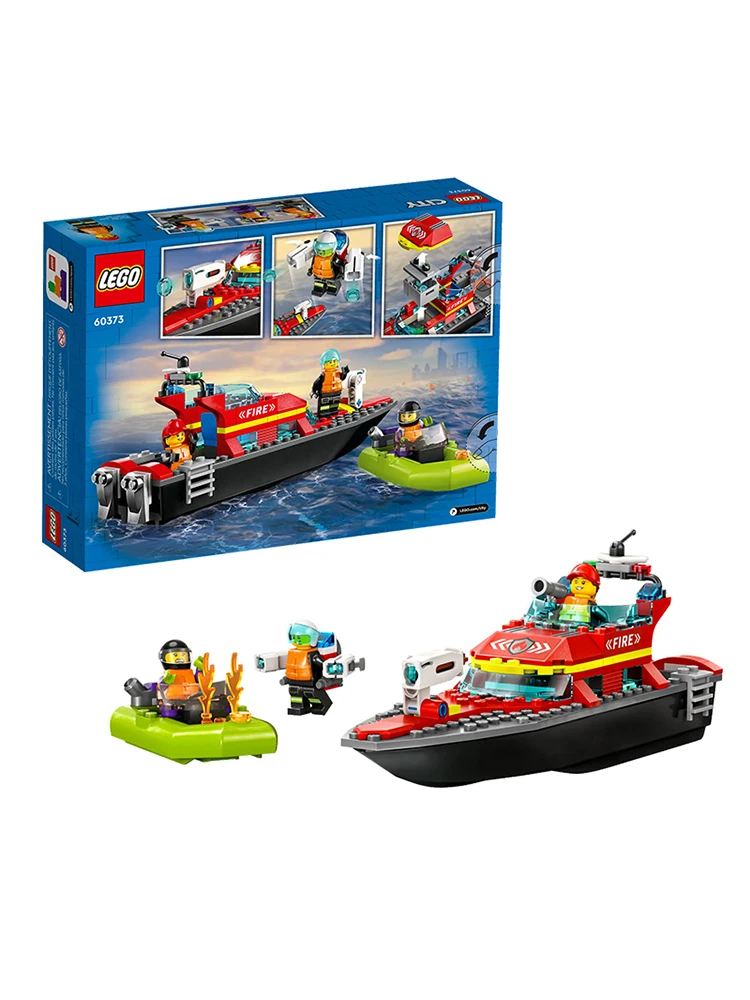 City Fire Station Ladder Truck Helicopter Car Rescue Boat Firefighter Figure Aircraft Model Moc Building Blocks Toy for Boy Gift