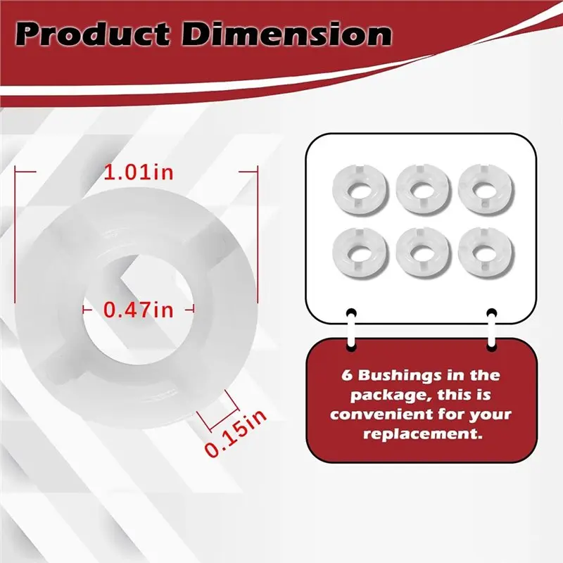 【الشمال】قطع الغيار-مجموعة جلبة مضخة غسالة الضغط (6 قطع) AR2840561 لـ Annovi Reverberi RMW2.2G24 SRMW2.2G26 #6