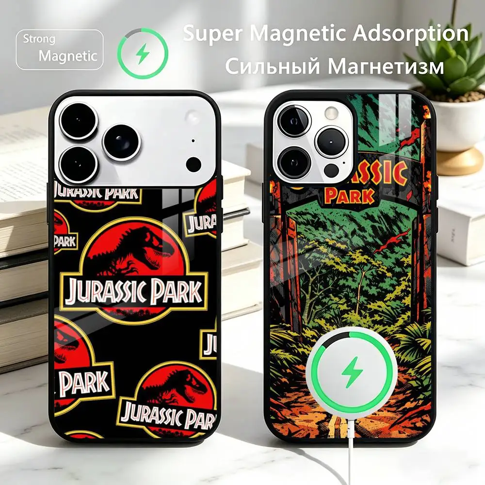 

J-Jurassic Park Dinosaur W-World Phone Case For iPhone17,16,15,14,13,12,11 Plus,Pro Compatible with magnetic wireless charging