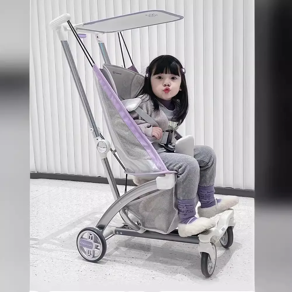 

Foldable Pocket Car Baby Strolling Artifact for Children Outdoor Lightweight Folding Baby High Landscape Baby Strolling Cart