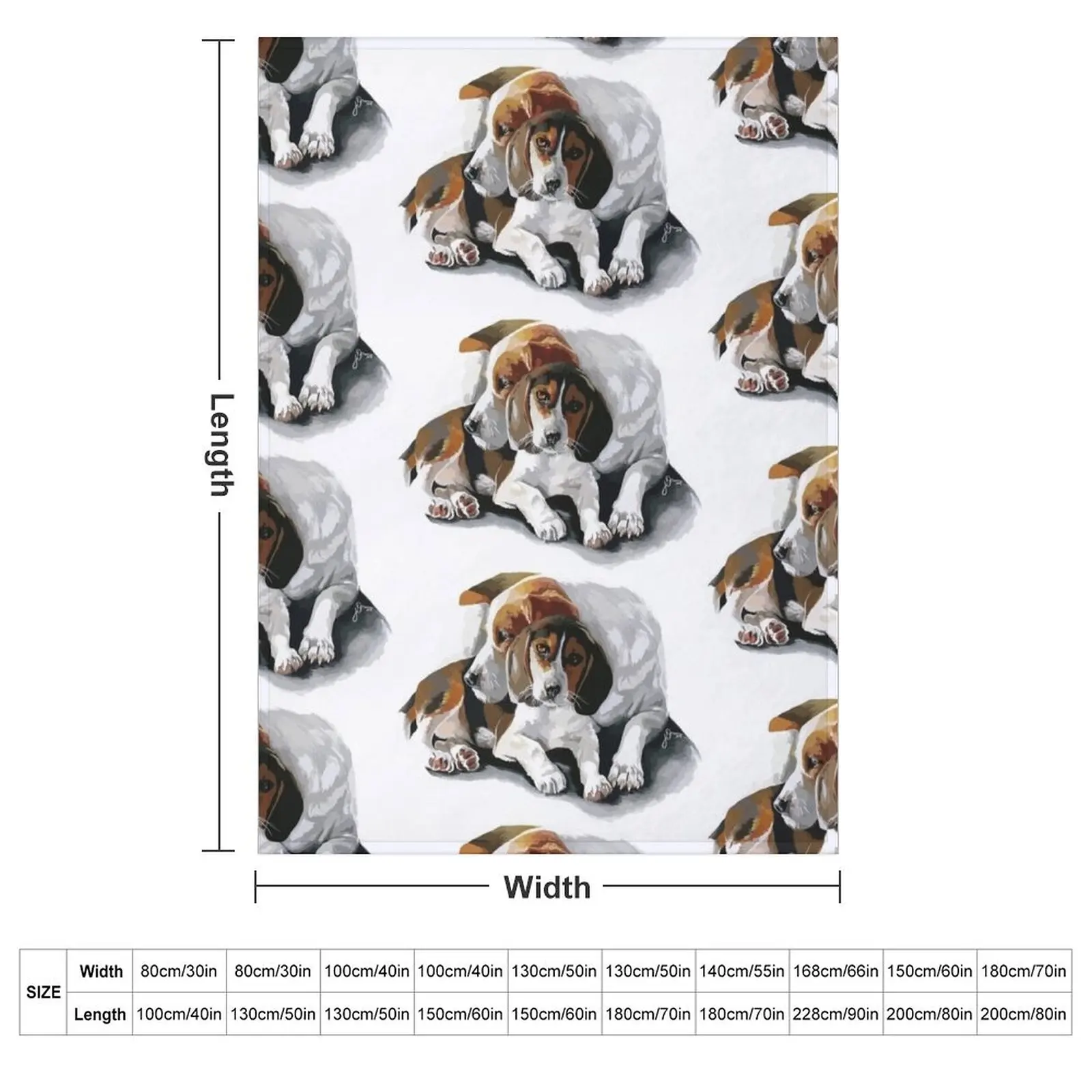 Beagles - Digital Throw Blanket couch cozy soft plush fuzzy picnic outdoor blanket
