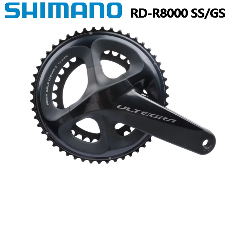 Shimano R8000 FC Crankset 2x11Speed 170MM Chainring 50-34T 52-36T 53-39T Black Ultegra R8000 Chainwheel 22S Road Bike Part