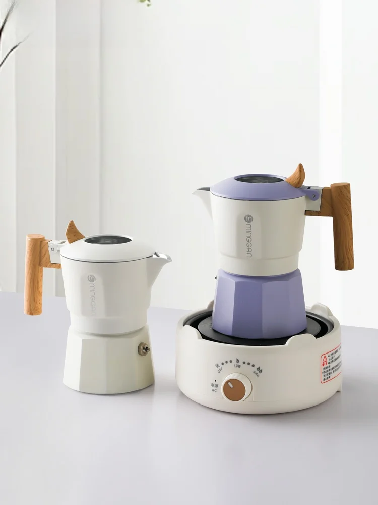 

Mongdio Moka Pot Кофейник с двойным клапаном для домашнего использования Маленький горшок Espro hine Moka Extraction Pot Nordic Sle Coffee Tools