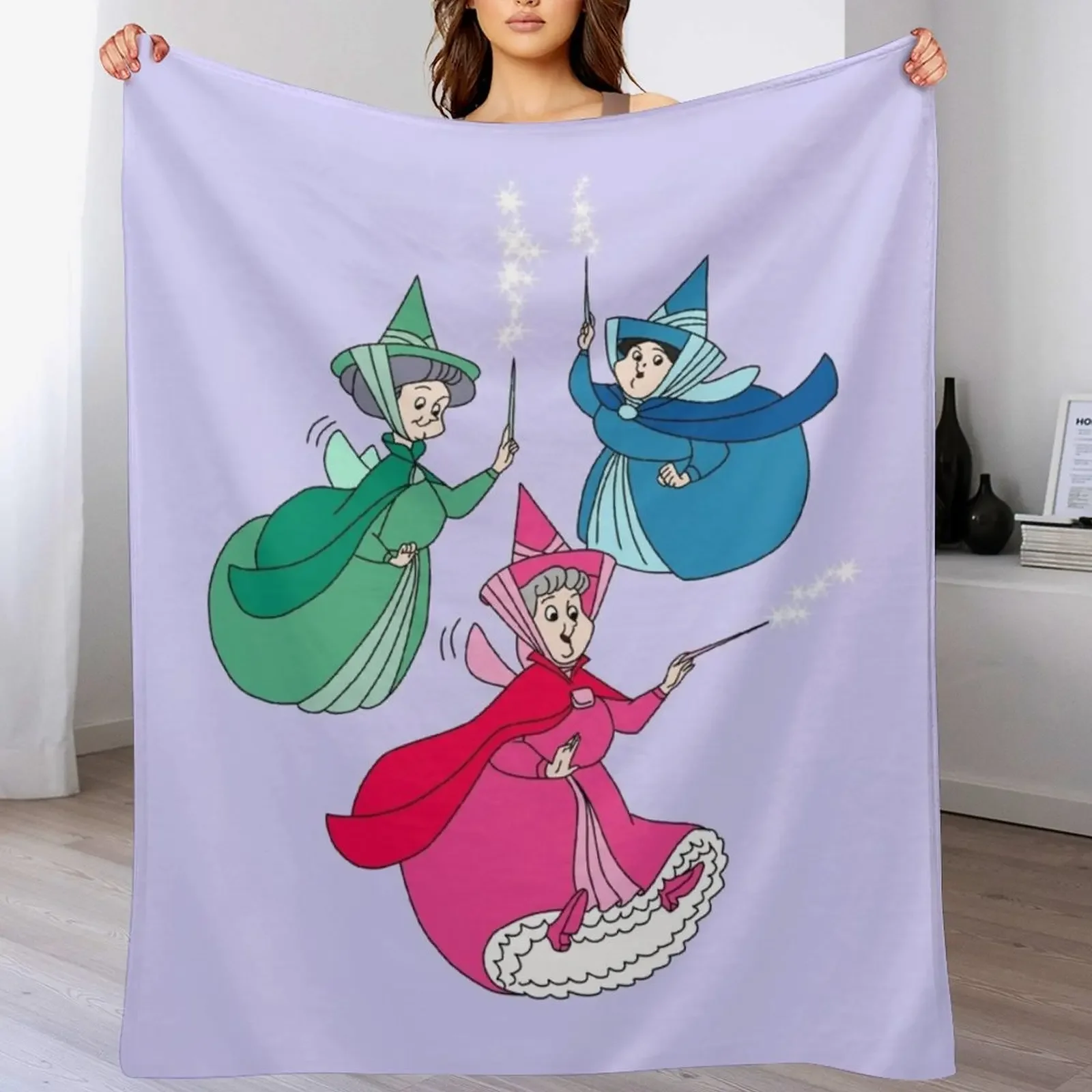 Fairy Godmothers Throw Blanket Thermal Personalized Gift Blankets