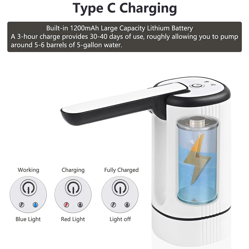 Distributeur d'eau et refroidisseur portable, pompe à bouteille d'eau, durable, facile à utiliser, camping, famille, bureau