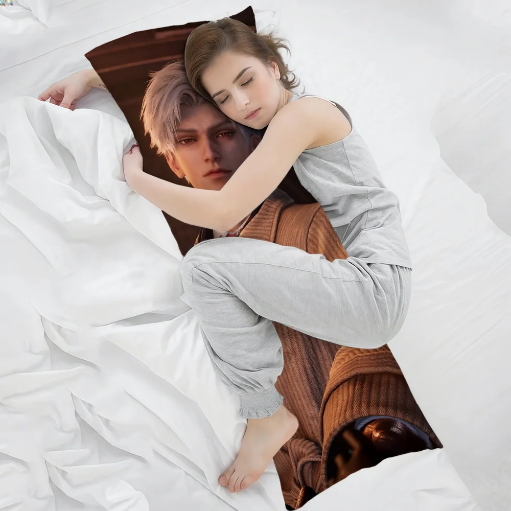 Love and Deepspace Sylus Kissenbezug, rechteckiger Kissenbezug für Zuhause, Sofa, Wohnzimmer, 51 x 137 cm, Dakimakura-Hülle – Detail 5
