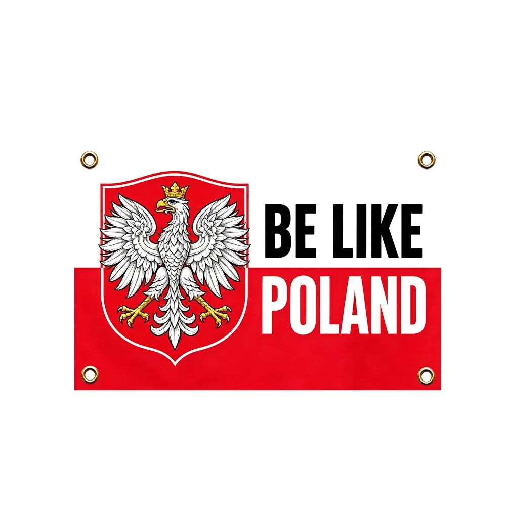 Be Like Poland White Eagle Tapestry Flag 2x3ft 3x5ft Poland Coat Of Arms Polyester Banner For Man Cave Wall Hanging Poster Decor