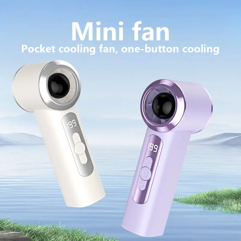 Lenovo Mini Handheld Fan USB Fast Charging Portable Air Calculating Fan Mute Personal Highspeed Fan For Travel Outdoor Activity