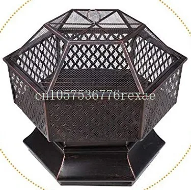 Pit Hexagon Luxury Fireplace Large Size Firepit Garden Fire Table Wood Charcoal Burning Outdoor Patio Heater Fire