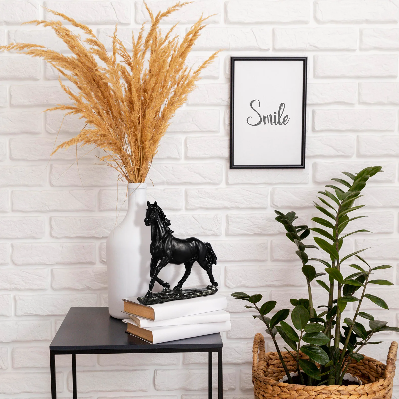 

Vivid Horse Statues Resin Sculptures Desktop Adornment Business Gift Safe Gentle Exquisite Craftsmanship Lifelike Design