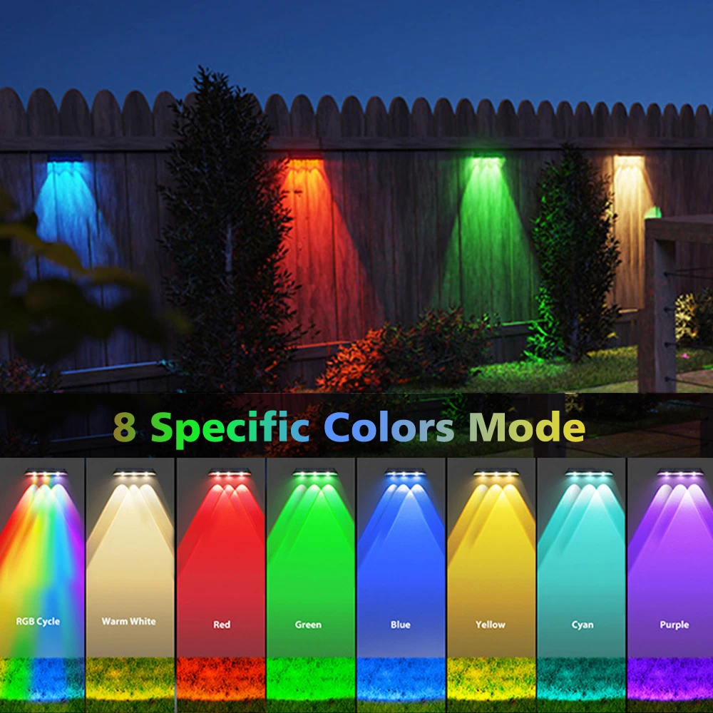 Solar Wall Light LED Wall Washer Lamp Waterproof Outdoor LED Wall Lights Courtyard Balcony Garden Decorations Lighting