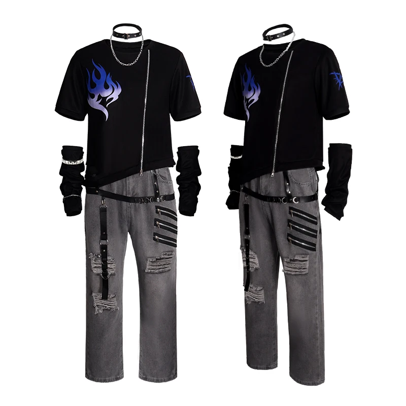 

New Anime Project Sekai Aoyagi Toya Cosplay Costume Carnival Halloween Outfit Craving flame