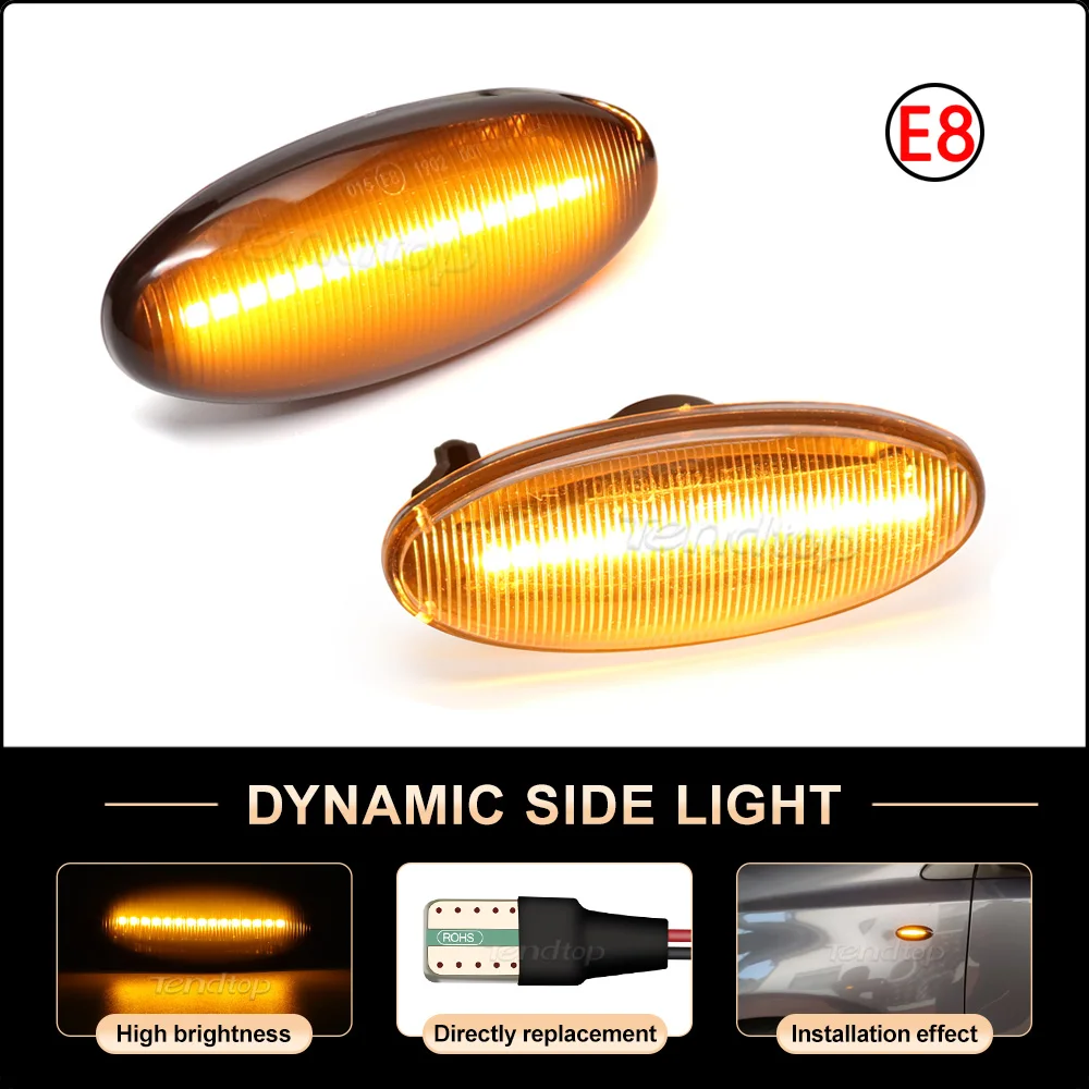 Dynamic Sequential Blinker Side Marker Light For Nissan Navara D22 NP300 1998-05 Datsun Frontier Fiera PickUp Terrano Skystar