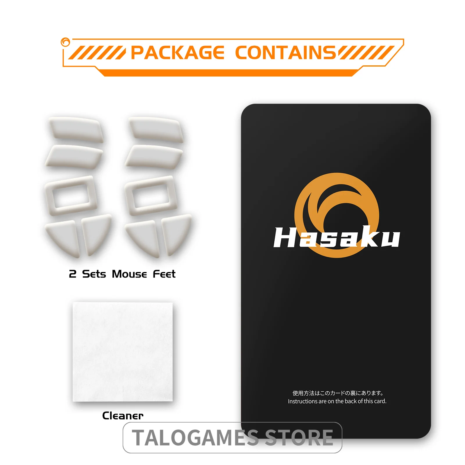 2 Sets HASAKU Rounded Curved Edges Gaming Mouse Feet Skates for Razer VIPER Ultimate Wireless E-sport Mouse Feet Pad Replacement