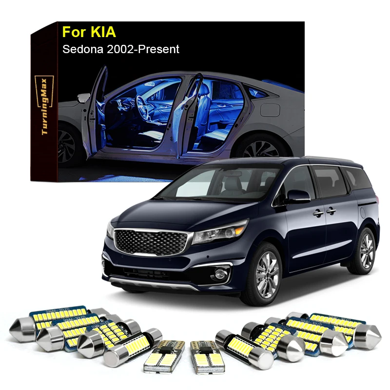 

Canbus Interior Lighting LED Bulbs Package Kit For KIA Sedona 2002-Now Trunk Dome Map Reading Lights Indoor Lamp Car Accessories