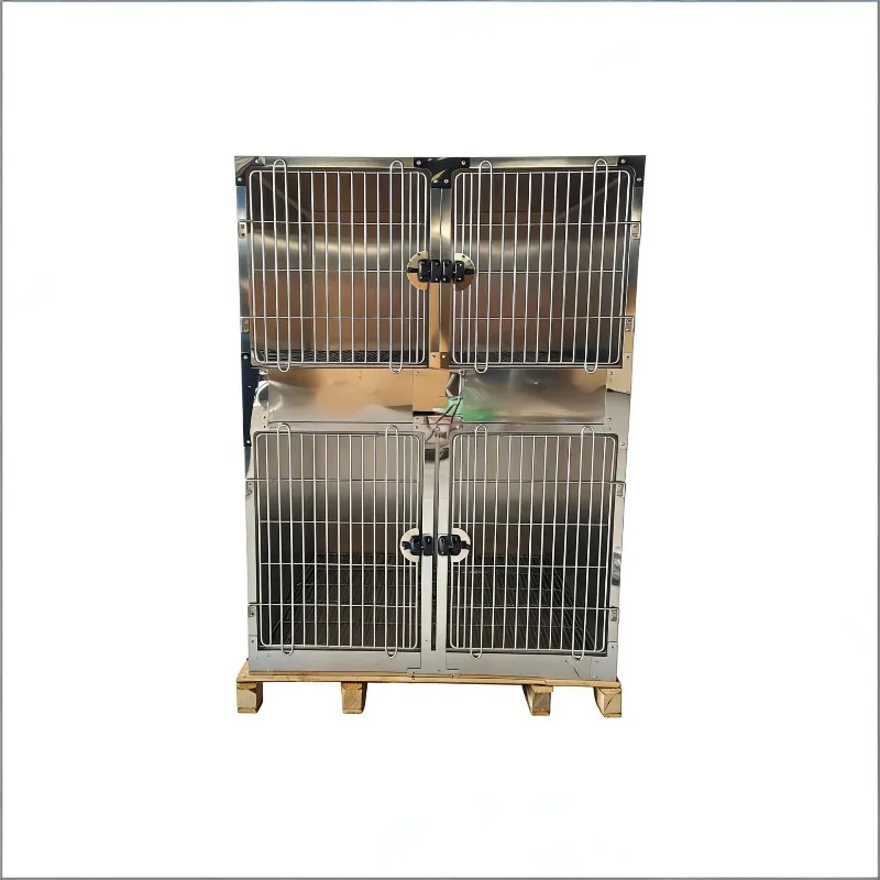 With sewer flushing  cage,  cage medium and large dog pet hospital foster care inpatient double-layer combination dog cage