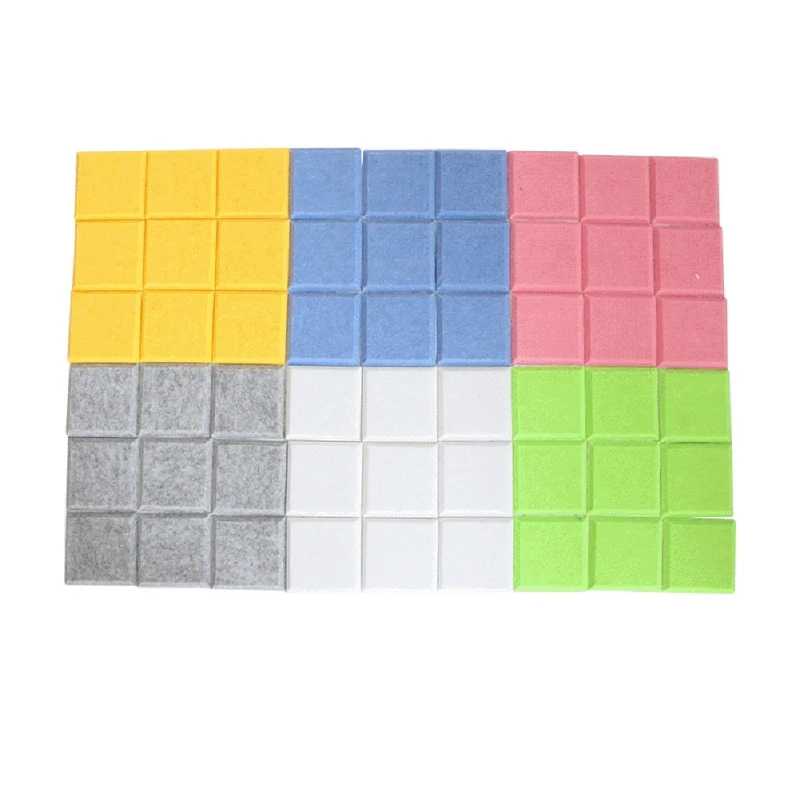 Nine square solid color felt backdrop  DIY Felt Handmade Puzzle Home Wall Decorations Sticker Tape Message Board