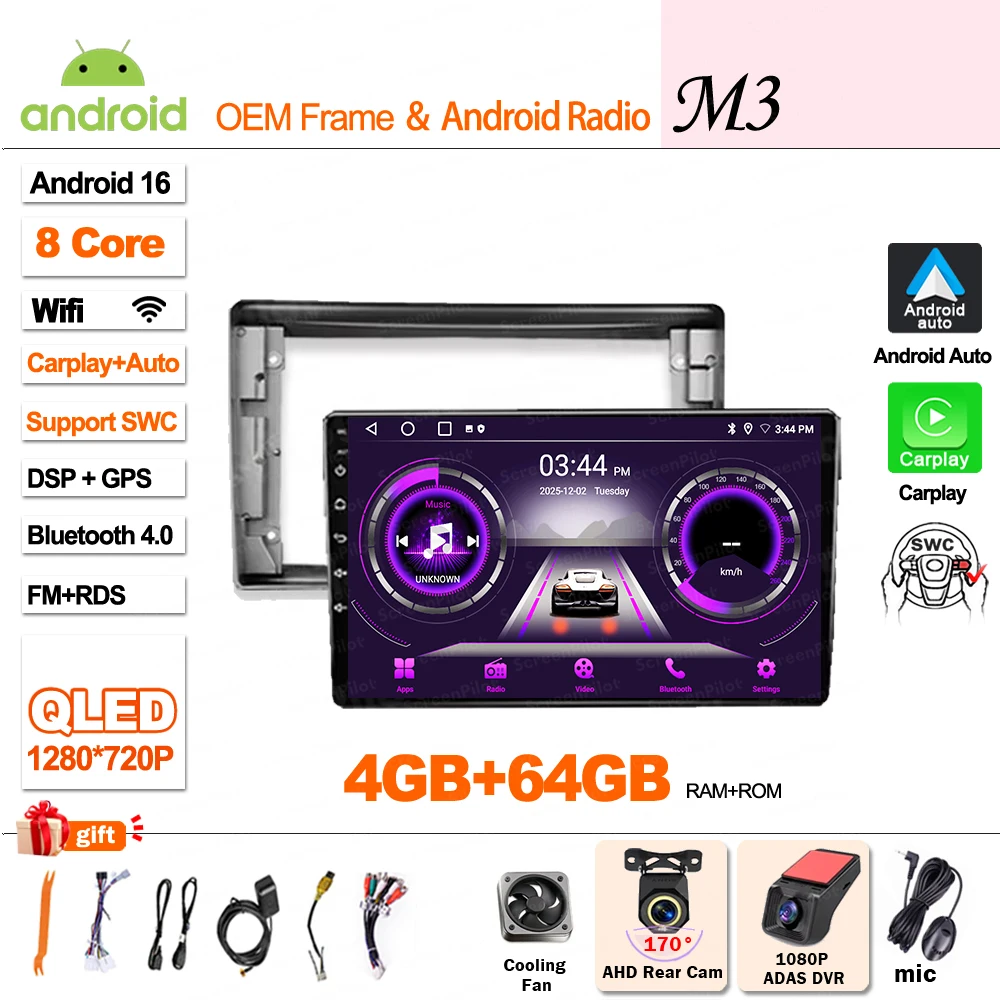 For Toyota Avensis T25 2002 - 2008 Android 16 Multimedia Video Player 2 Din GPS Navigation Mirror Link Wireless Android Auto 5G image 3
