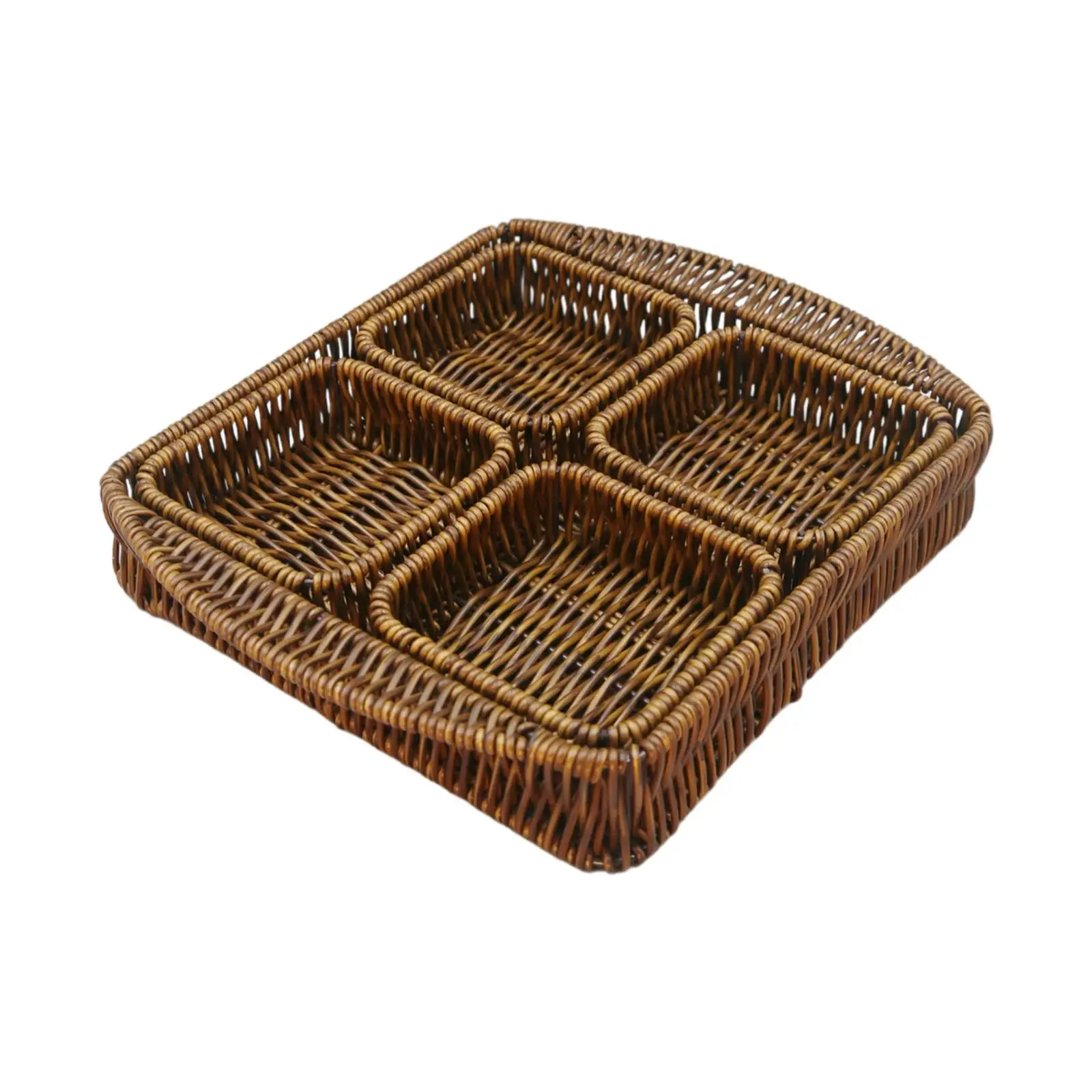 Imitation Rattan Bread Basket Braided for Restaurant Kitchen Counter Hotel