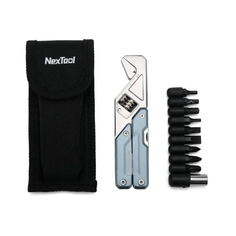 Nextool's multi-functional W2 mini wrench and pliers combination folding tool comes with a portable wrench