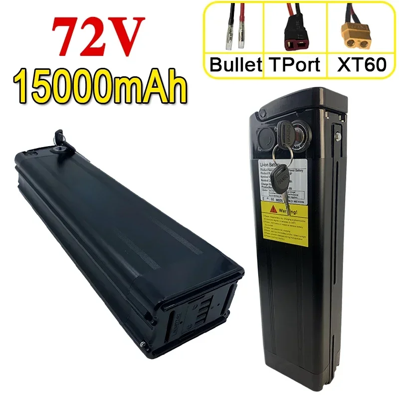 72V 15Ah Seat Tube Silver Fish 18650 Li-ion Battery For Electric Bike Bicycle Bicycle battery