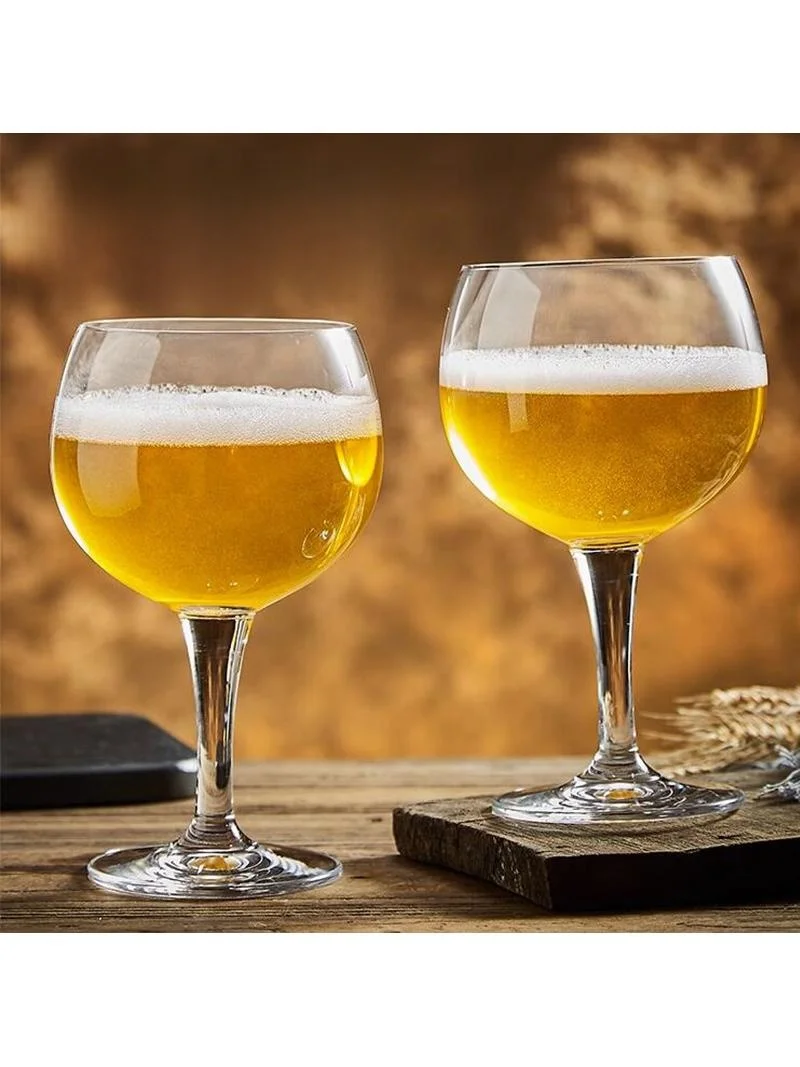 Crystal Glass Beer Mug High Footed Cocktail Glass Premium Craft Beer Cup Red Wine Glass Golden  Collins Cocktail Cup