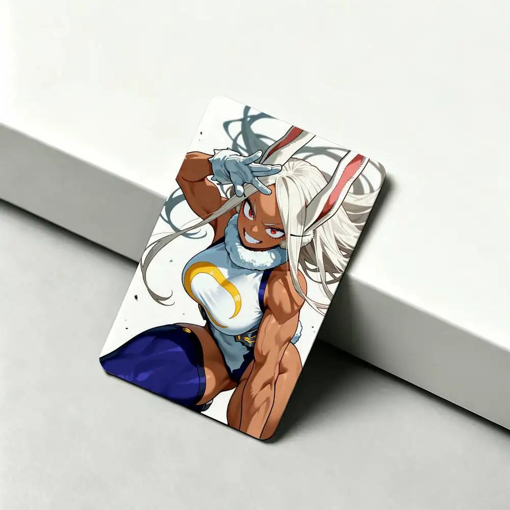 M-Mirko My Hero Academia 1Set 4Pcs Card Skin Stickers, Waterproof Decorative Film for Credit Debit Bank Bus IC Cards view 4