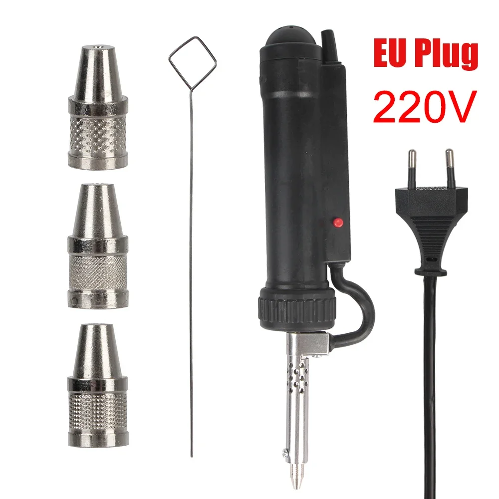 ADT03 Automatic Remove Pump with 3 Suction Nozzle Electric Solder Portable New Desoldering Machine Tin Sucker Vacuum Soldering