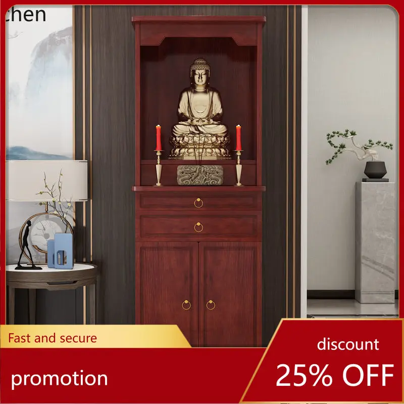 CZ Standing Cabinet Buddha Cabinet Guanyin Altar Shrine Buddha Statue God of Wealth Worship Altar Buddha Table Offering Altar