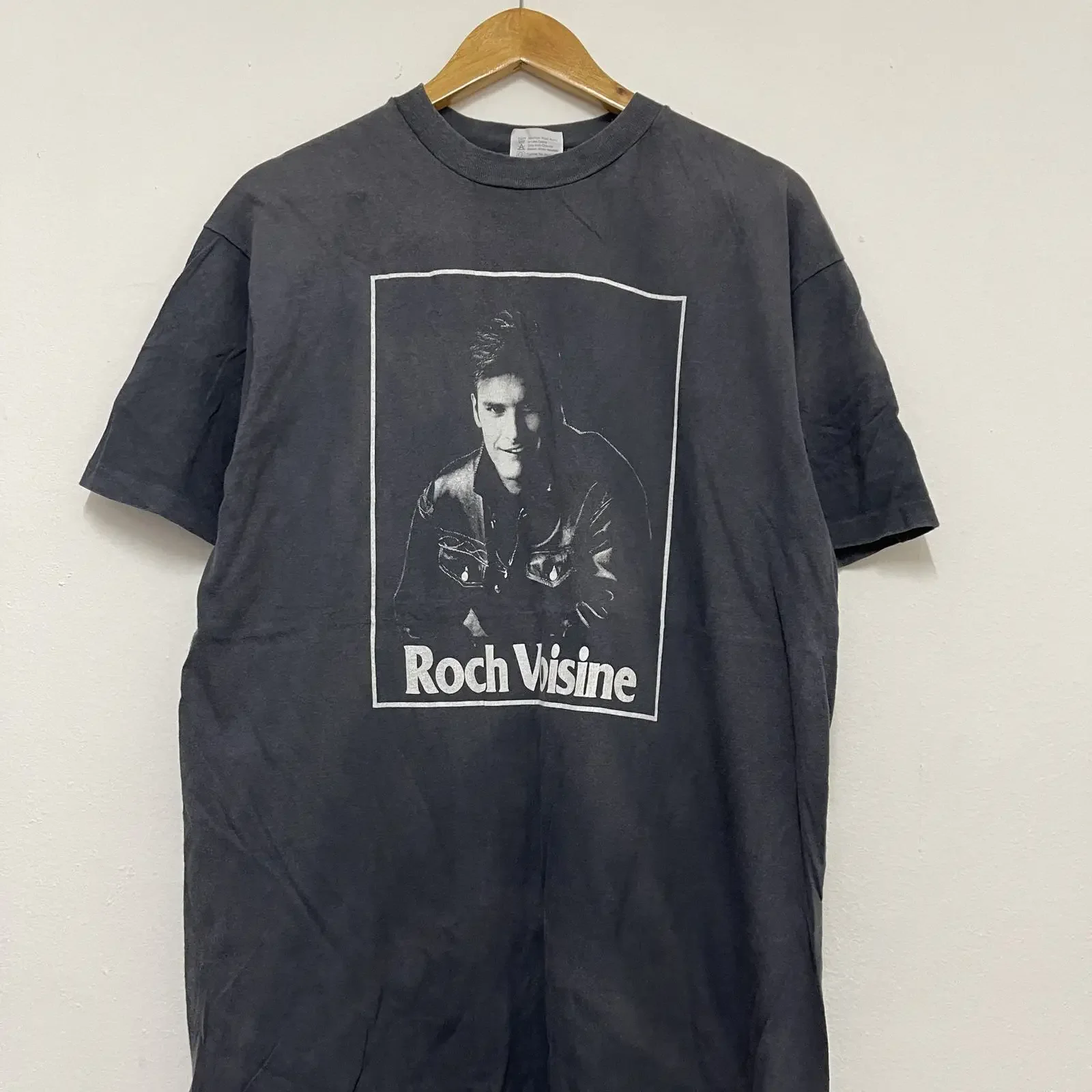 Vintage 90s Roch Voisine Helene 1990 Pop Music Band T Shirt Male Singer Rock Streetwear Black XL vintage Washed Unisex