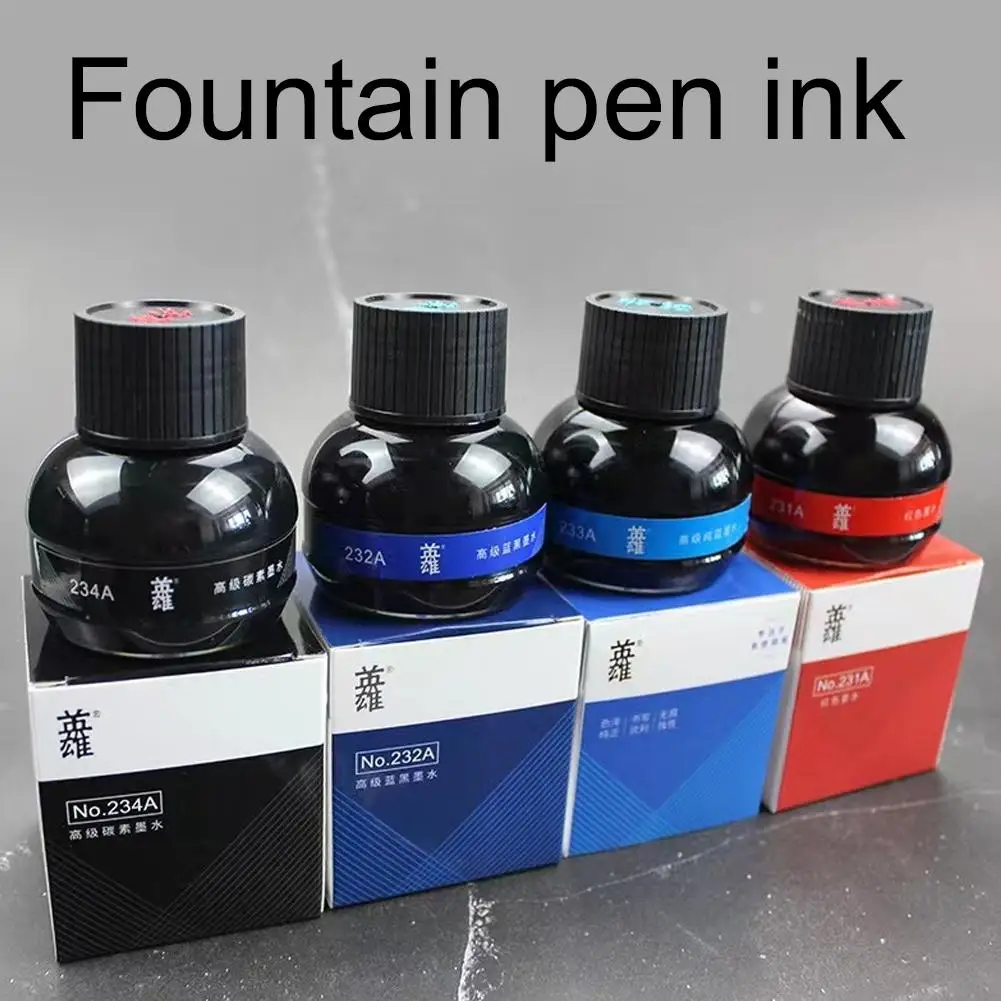 

1 Bottle YingXiong Black 70ml Fountain Pen Ink Refilling Ink Writing Pen Quality Calligraphy Inks High Stationery Fountain T4P5