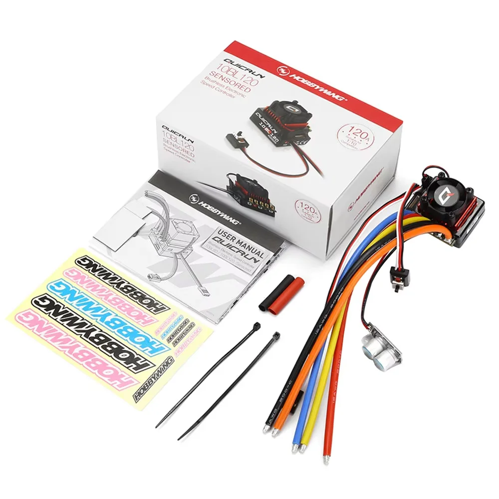 Hobbywing Quicrun 10BL60/10BL120 2-3S Sensored Brushless ESC & 3650SD G2 Sensored Brushless Motor For 1/10 1:10 RC Cars