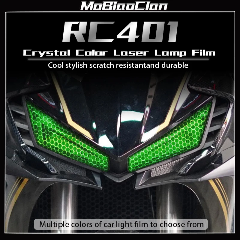 

For CYCLONE RC401 Motorcycle headlight taillight film protection film decoration accessories honeycomb laser film modification