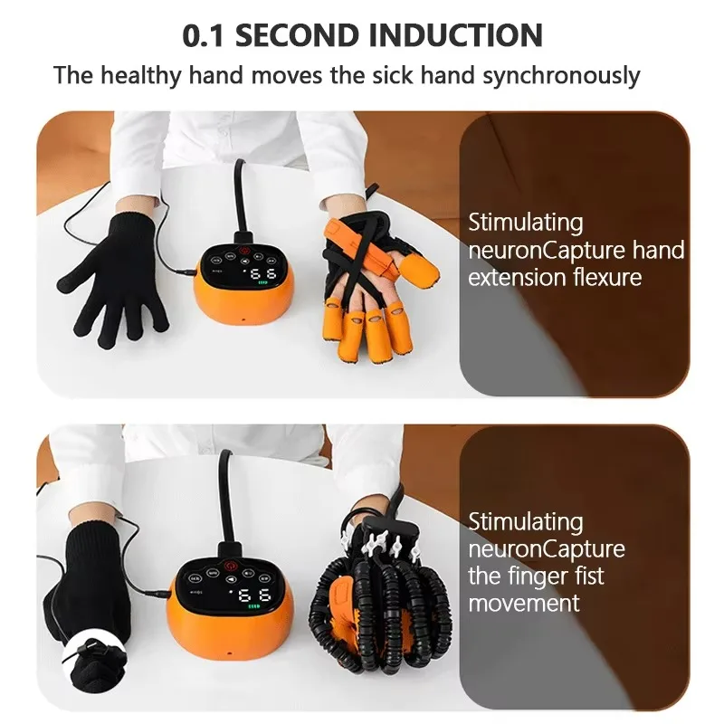 Electric Rehabilitation Glove Intelligent Hand Function Training Glove For Stroke Hemiplegia Patient Hand Recovery Therapy