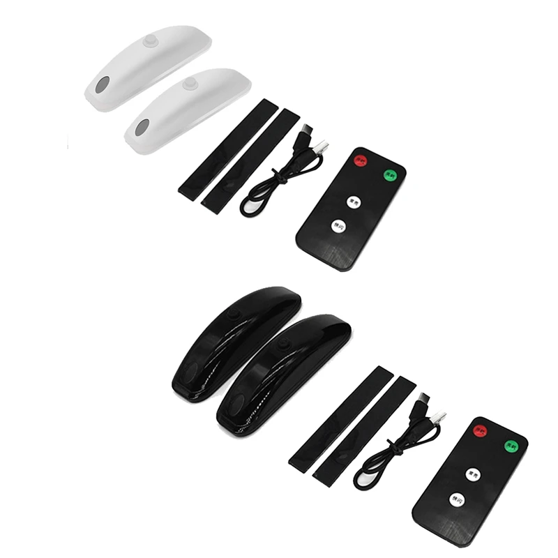 1Pair LED Green Light Car Remote Navigation Light Anti Rear Collision High Speed Help Warning Light Flashing Light Black Durable