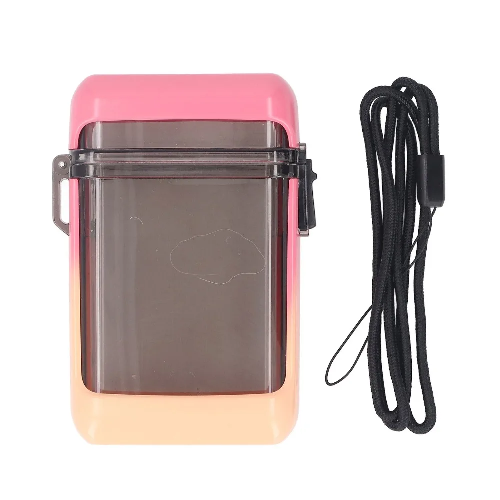 Durable Pink Gradient /Black/White Pocket Case Multifunctional Waterproof ID Card Holder Good Sealing ABS Card Holder Outdoor