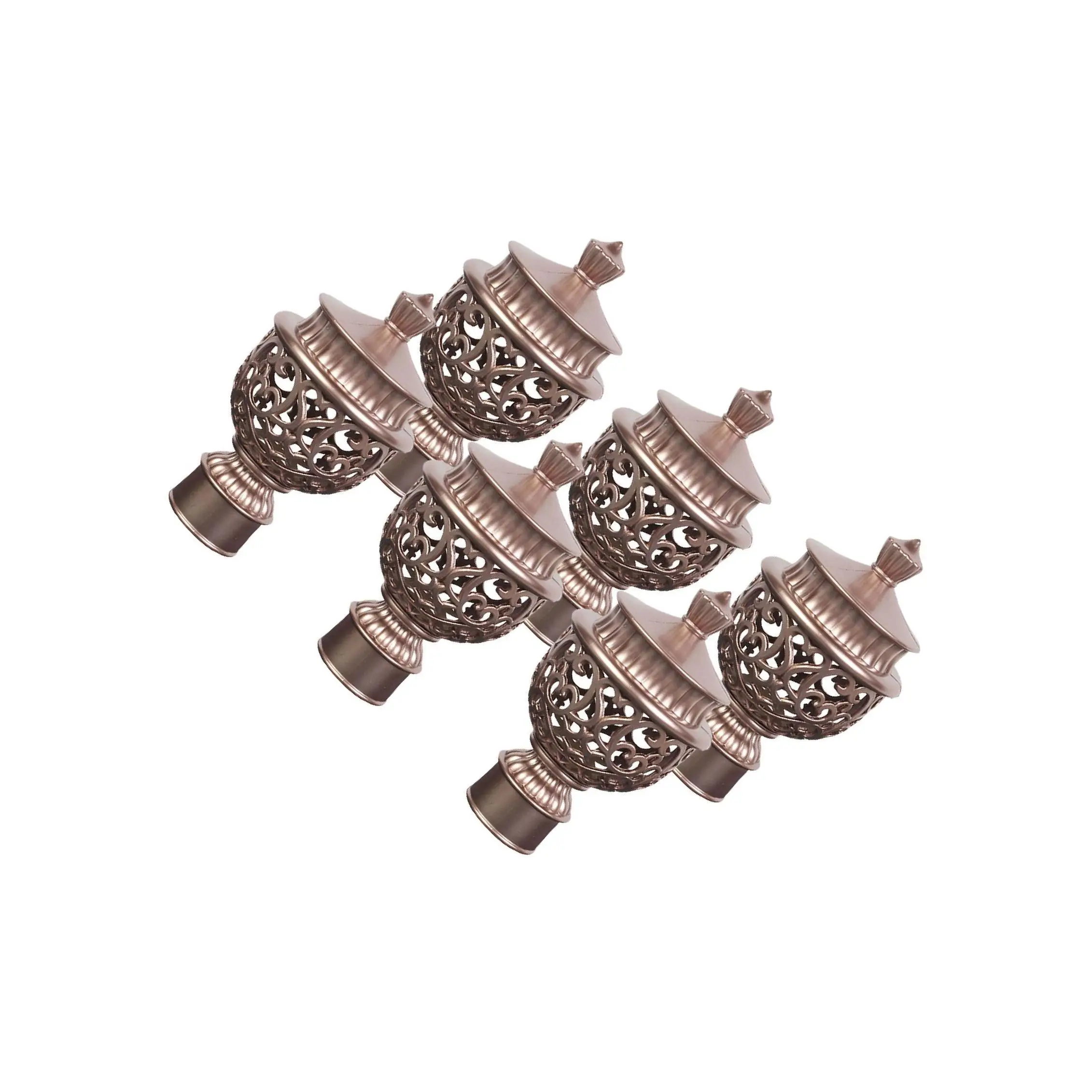 Curtain Rod Ends Decorative Cap Replacement Fittings Bar Living Room Drape Rod Finial Decorative Curtain Finials