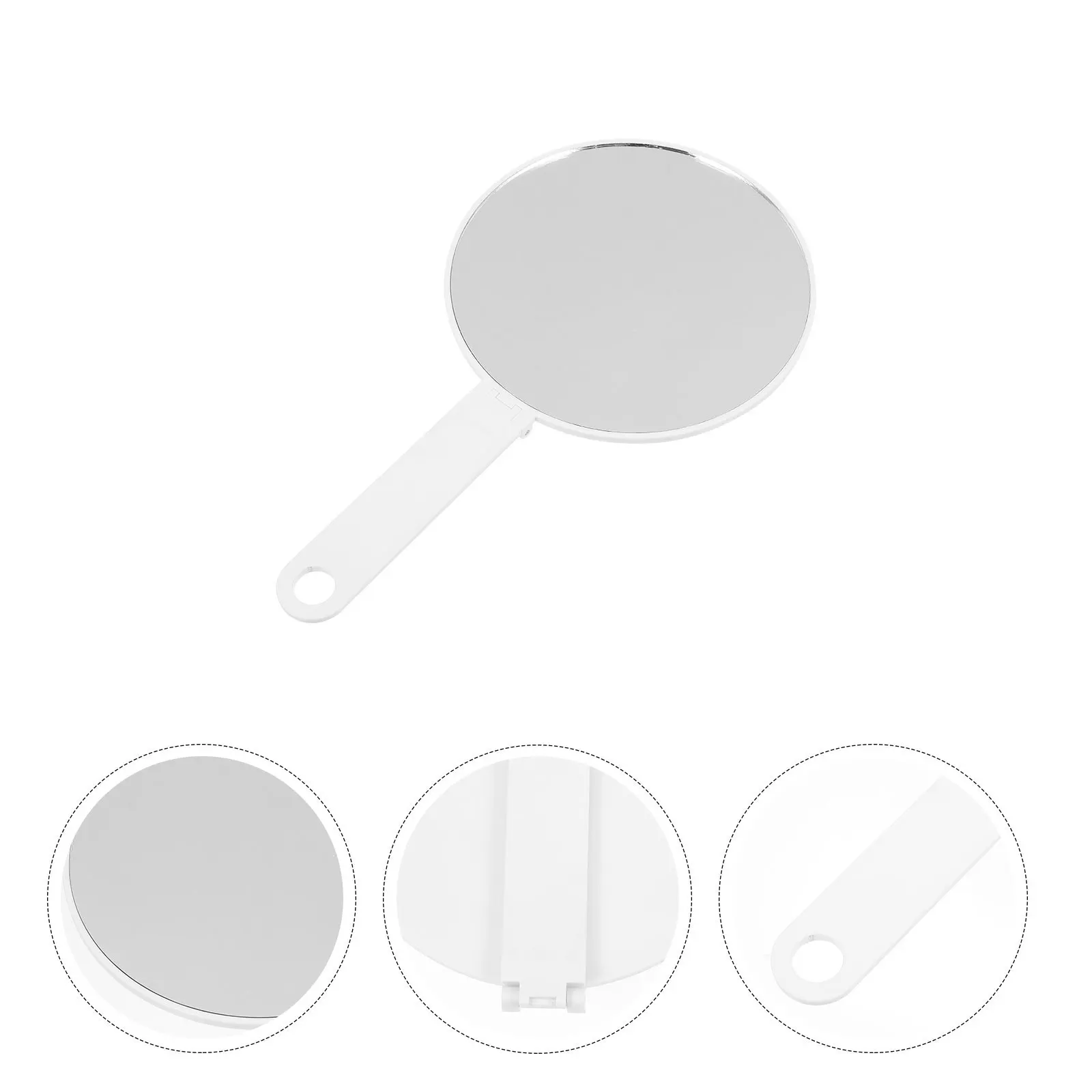 กระจกตั้งโต๊ะพร้อมขาตั้ง กระจกแต่งหน้าแบบมีด้ามจับ กระจกพกพาขนาดเล็กแบบพับได้