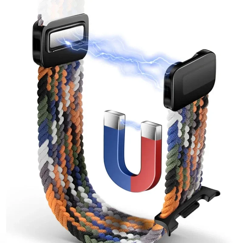 삼성 갤럭시 워치 8 40mm/44mm 밴드용 자석 나일론 브레이디드 솔로 루프 스트랩 갤럭시 워치 8 클래식 46MM 코레아용