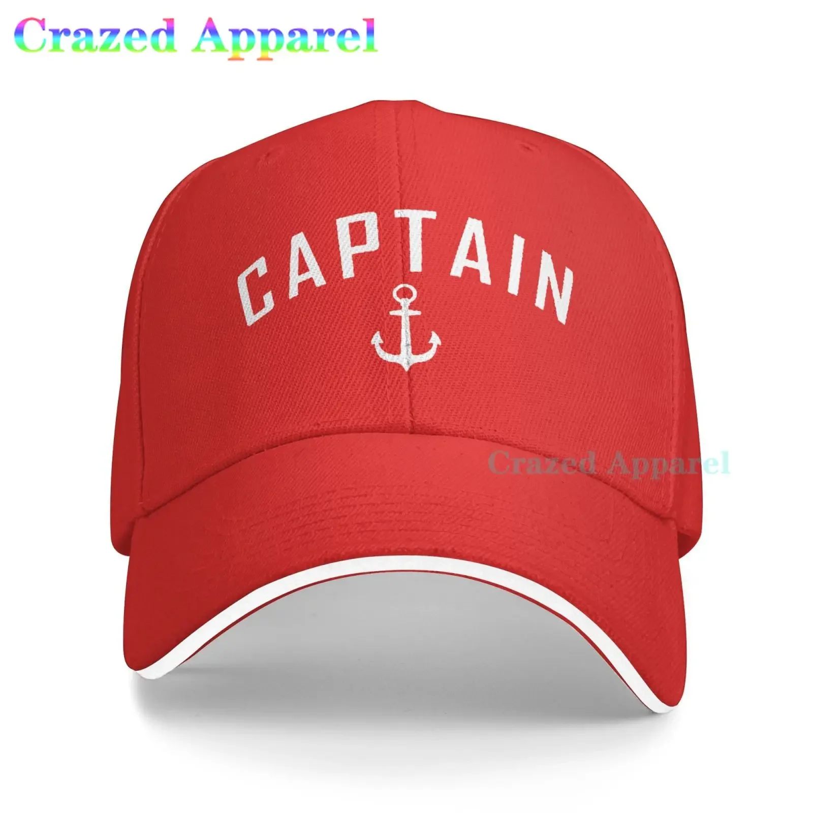 Captain Nautical Quote Baseball Cap,Unisex Adjustable Washed Cotton Denim Cap for Men and Women Gray