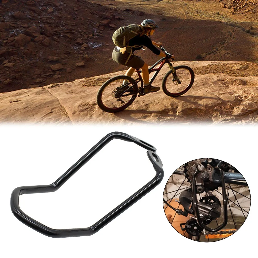 

Gear Rear Derailleur Protector Guard Hanger Iron Bicycle Black Carbon Steel Double Wings 1* Frame High Quality