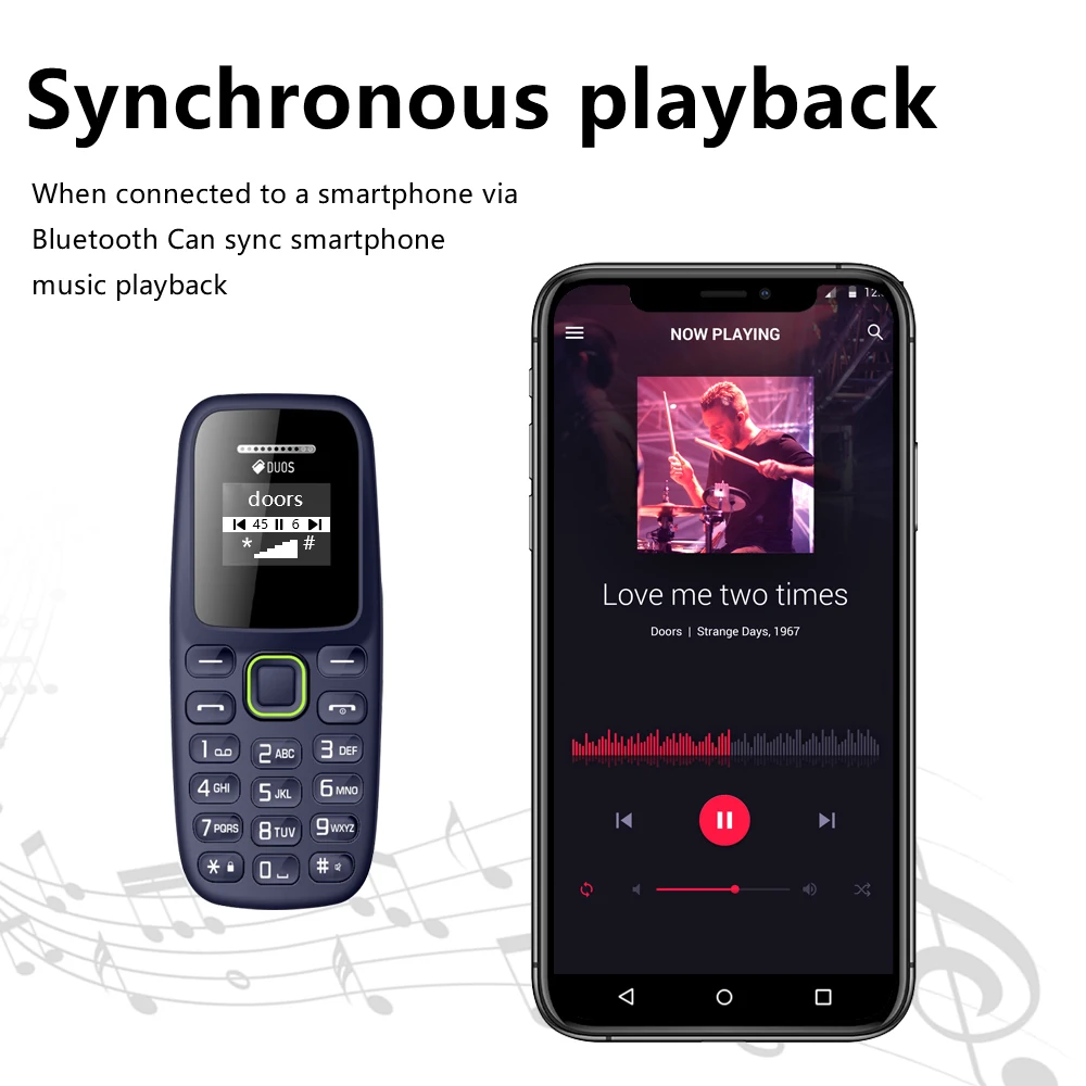 BM310 Unlocked Mini Mobile Phone Magic Voice Bluetooth Earphone Dual SIM Automatic Call Recording Low Radiation Small Cell Phone